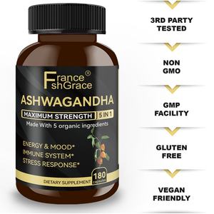Extrait d'Ashwagandha Haute Puissance – Complément Herbal pour la Gestion du Stress et l'Amélioration du Sommeil – Capsules d'Ashwagandha - Product Image 2