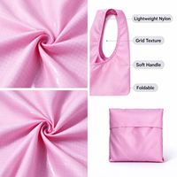 Sac fourre-tout personnalisable en nylon recyclé, écologique, imperméable, pliable, premium, rayé, pour la plage ou le marché, réutilisable