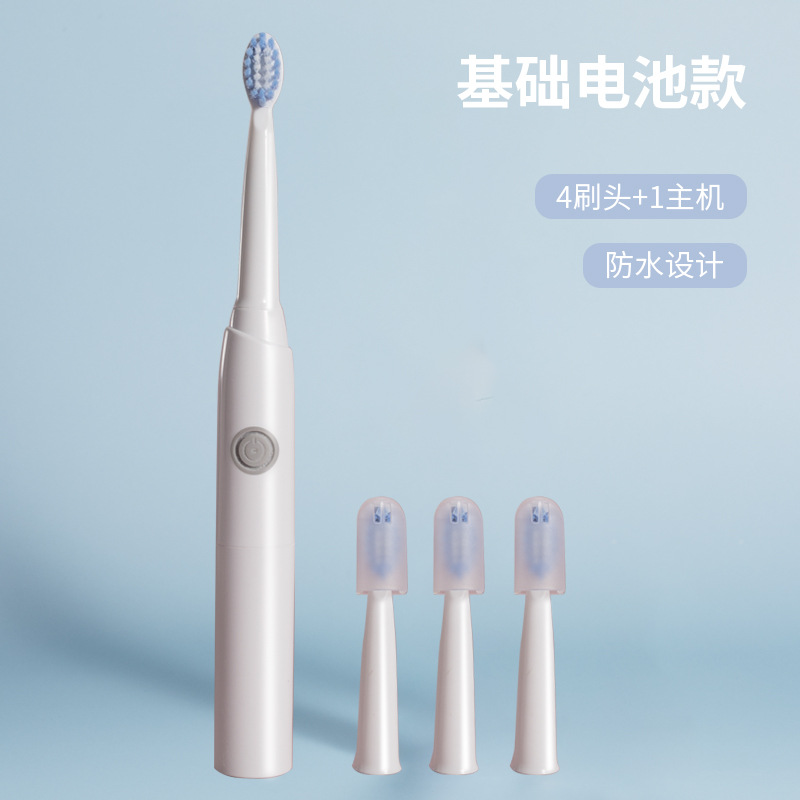 Two white brush heads