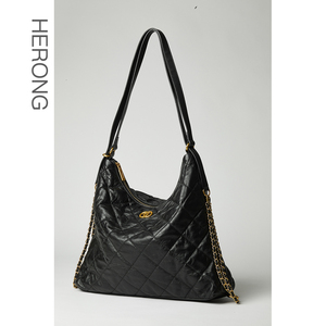 Bolso <span class=keywords><strong>vagabundo</strong></span> de alta calidad con entramado rombal francés para mujer, nuevo bolso de hombro Popular para mujer, cremallera, dos correas - Product Image 2