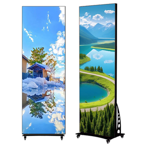 Factory Custom Movable LED <b>Poster</b> Screen Portable Indoor Commercial LED Advertising Banner For Retail Shop Digital Display - Product Image 1