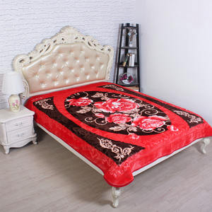 Couverture de <span class=keywords><strong>lit</strong></span> double en raschel de style coréen, confortable, ultra-douce, épaisse, tissée à motifs floraux, 100% polyester, vente en gros à prix réduit - Product Image 5