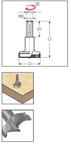 Tuyệt vời cung cấp Hw điều chỉnh trung tâm điểm dp xi lanh nhàm chán bit thép cơ thể-với 2 bán kính spurs - Product Image 4