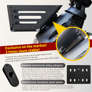 ตะกร้าเก็บของอลูมิเนียมสีดำ Xilla สำหรับ Gogoro2 - Product Image 3