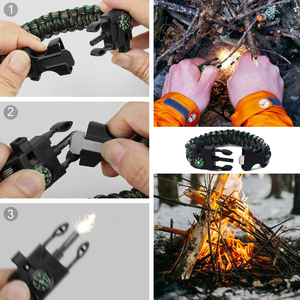 Nuovo Kit di Sopravvivenza Longway EM-28, Coltello di Emergenza, Fischietto, Braccialetto con Bussola Integrata, Materiale ABS, Garanzia di 2 Anni - Product Image 3