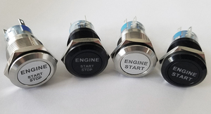 16Mm Màu Đen Kim Loại Cơ Thể 12V 24V 36V LED Tự Làm Biến Đổi Xe Ô Tô Xe Máy Sương Mù Ánh Sáng Đẩy Nút Chuyển Đổi - Product Image 6