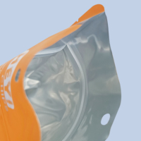 Logo personnalisé Pochettes debout debout avec fermeture éclair en plastique de qualité alimentaire avec impression de copeaux de sucre bonbon collation