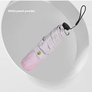 Nuevo Paraguas de Bolsillo Ultraligero de Fibra con Protección Solar y Lluvia, Plegable en Tres Partes, con Varillas 6K, Goma Negra, Protección UV y Logotipo - Product Image 6