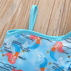 Traje de baño de verano con estampado de flamencos para niños, de secado rápido, tejido con patrón de dibujos animados, manga corta, de una pieza - Product Image 4