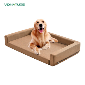 Hot Selling Luxury Waterproof Poe Air Fiber Orthopedic Removable Washable Dog Bed Mat Dog Cushion Pet Bed