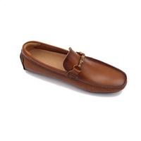 Mocassins en cuir souple pour homme, semelle plate en caoutchouc, personnalisables OEM/ODM avec logo et design sur mesure, haute qualité