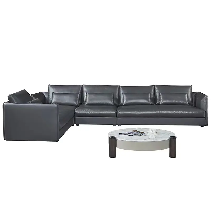 Ý thiết kế sofa Set đồ nội thất nhà cao cấp đi văng sectionals hiện đại L hình dạng vải da sofa