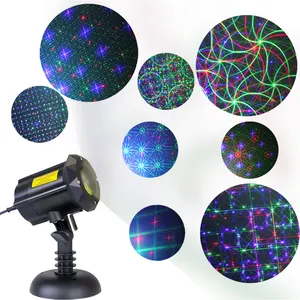 Motion 8 Patterns in 1 Red Green and Blue Outdoor Christmas Laser Lights Projector with remote control