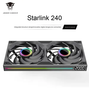 Jungle Leopard Starlink 360/240/120 ARGB PWM Quiet Digital Display rotate high speed Aluminum Water Heatsink <b>Computer</b> Case <b>fan</b> - Product Image 5