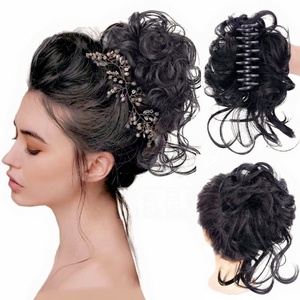 Venta al por mayor de moda elástico para el pelo <span class=keywords><strong>Scrunchie</strong></span> Cola de Caballo pinzas para el pelo moño accesorios Donut Updo Cola de Caballo extensión - Product Image 5