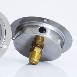 4.5 인치 115mm 하단 블랙 연결 솔리드 프론트 스테인레스 스틸 스레드 식품 페놀 수지 유압 압력 게이지 - Product Image 6