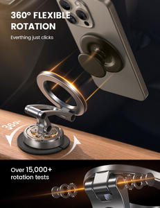Support de téléphone magnétique <span class=keywords><strong>pour</strong></span> tableau de bord de voiture Lamicall STCD06, rotation à 360 degrés, base pivotante, <span class=keywords><strong>bras</strong></span> extensible pliable, aimant puissant - Product Image 4