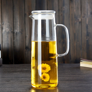 Carafe à eau en verre avec couvercle en bambou, grande capacité, pour boissons froides, idéale pour les fêtes et l'été - Product Image 4