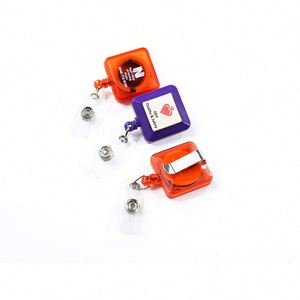 Customized Acrylic Name Id Card Badge Holder with Carabiner Fashionable Personality Badge Reels Novelty Gifts - Product Image 3