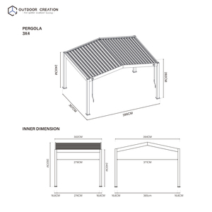 Gazebo de Lujo Motorizado con Certificación CE, Impermeable, con Techo Rígido, Pérgola de Jardín de Aluminio, Bioclimática, para Exteriores - Product Image 4