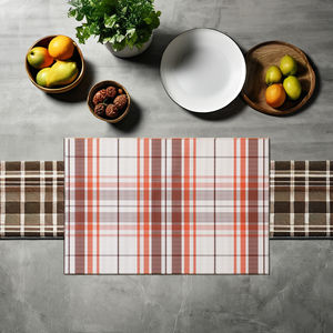 Tapis de table de salle à manger rectangulaire 30x45cm en PVC anti-brûlure écologique personnalisé Tapis décoratif tissé de style occidental Cuisine Maison - Product Image 1