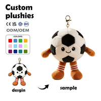 Peluche personnalisée OEM ODM pour compétition de football, mascotte loup, jouet en coton, porte-clés personnalisé personnage anime, animal en peluche sur mesure