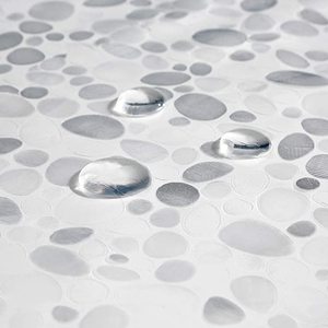 Wholesale <strong>Cheap</strong> Waterproof Mouldproof Cobblestone Patten Vinyl <strong>Shower</strong> <strong>Curtain</strong> with Metal Eyelets 72 X 75 in - Product Image 4