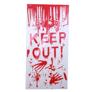 Autocollants de fenêtre d'Halloween, rectangulaires rouges et noirs, adhésifs, décoration intérieure pour magasins, KTV, restaurants, bars - Product Image 3
