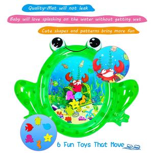 Tapis aquatique gonflable en forme de grenouille pour bébé, tapis de jeu sensoriel pour le développement précoce des nourrissons - Product Image 5