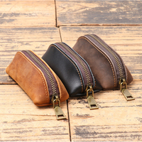 Dompet Koin Kulit Asli Grosir Kustom, Tas Kunci Kulit Crazy Horse, Tas Penyimpanan Multifungsi Dompet Kapasitas Besar