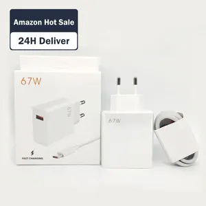 Hot Selling 18W 33W 55W 67W 120W EU Charger Turbo Charging Super Fast Charger USB Cable Fast Travel Mobile Charger for Xiaomi