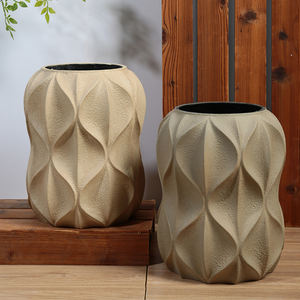 Vaso de Flores em Forma de Losango Retro de Magnésio, Ornamentos Minimalistas para Decoração de Casa, Cerâmica Decorativa para Sala de Estar - Product Image 3