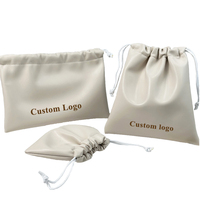 Trousse de maquillage de luxe personnalisée emballage de voyage pochette cadeau pour bijoux sac à cordon pochette en simili cuir de grande capacité sac à cordon en PU