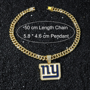 Nouveau Collier Pendentif Lettre d'Équipe de Rugby Personnalisé Style Hip Hop en Alliage Plaqué Or pour Hommes, Bijoux de Mode en Gros - Product Image 5