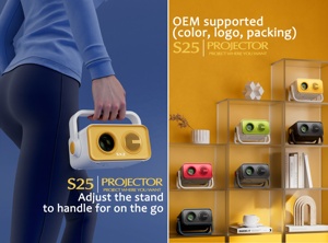<span class=keywords><strong>2025</strong></span> mới nhất thiết kế S25 HD 720P 160ANSI Wifi Mini LCD 4K xách tay video thông minh Điện thoại ngắn ném nhà chiếu - Product Image 2