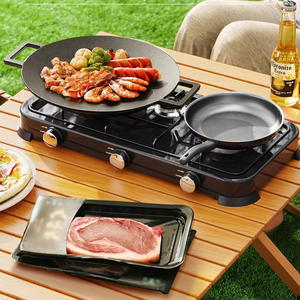 שלושה-מבער כיריים ברזל חיצונית מחנאות מטבח ביתי נייד משטח משטח משטח 3 כיריים טווח גז תנור - Product Image 6