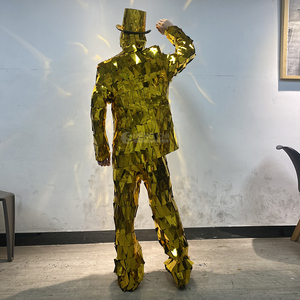 Costume de performance unisexe en acrylique mécanique avec <span class=keywords><strong>film</strong></span> réfléchissant pour bar, boîte de nuit, carnaval, scène, fête - Product Image 5