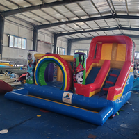 Château gonflable commercial d'extérieur/d'intérieur avec toboggan combiné pour les fêtes d'enfants - Marque YIBEI, matériau PVC, 300 kg