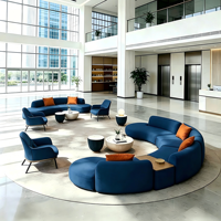 Ensemble de canapés modulaires en forme de S, sièges pour hall d'accueil commercial, réception d'hôtel, espace de repos de bureau