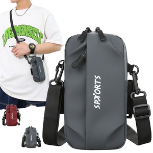 Nouvelle tendance, sac de téléphone portable à bandoulière décontracté, sport, nylon, unisexe, imperméable, fermeture éclair, personnalisable - Product Image 1