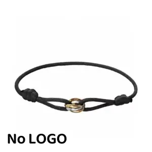 European and American fashion trend charm 316L stainless steel three ring bracelet vacuum electroplating non fading bracelet