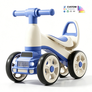 Wholesale <strong>Childrens</strong> Sliding <strong>Car</strong> 4 Wheel Anti Tip Over Design EVA Silent Tires Cool Bright Lights Porteur Rutschauto Supplier - Product Image 1