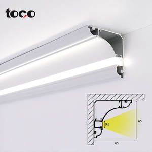 カラーカバー<span class=keywords><strong>LED</strong></span>リニアプロファイルライト主な照明アルミ合金石膏ラインコーナー天井チャンネルアルマイト表面 - Product Image 1