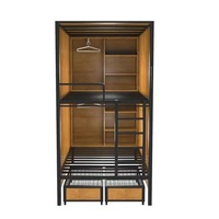 RW Usine Couleur Personnalisée En Gros Fabrication Intimité Équipage Cabine Sommeil Superposé Capsule Boîte De Sommeil Avec Tiroir De Rangement
