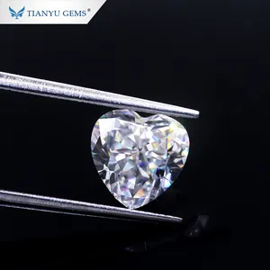 Tianyu gems hot sale loose diamonds 8*8mm heart shape D E F color white moissanite
