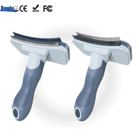 Peigne démêlant 2-en-1 personnalisable BanabaPet avec lames en ABS et acier inoxydable pour chats et chiens – Outil de démêlage essentiel