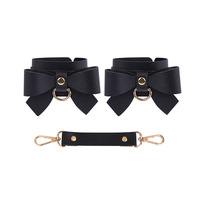 BDSM ensemble 5 pièces papillon arc Sexy cuir fouet PVC bouche boule bouche Plug femme collier retenue menottes Sex Toy pour les femmes
