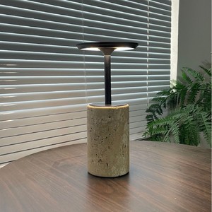 Modern Travertine Table <b>Lamp</b> <b>Led</b> Touch Control Tricolor <b>Light</b> Home Decor Living Room Bedroom Study Desk <b>Lamp</b> - Product Image 2