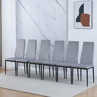 Ensemble de table et chaises de salle à manger classique pas cher, 4 à 6 places, avec plateau en fibre de verre moderne