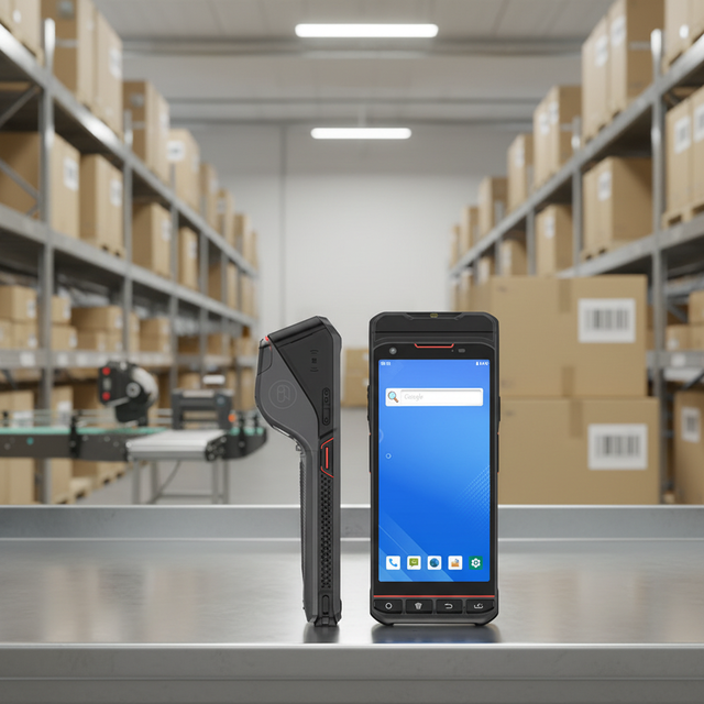 Android PDA ID Card PSAM Slot Optional 2D Barcode Scanner Printer NFC IP54 4G Handheld Label QR Terminal